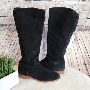 Boden Black Tall Black Suede Boots
